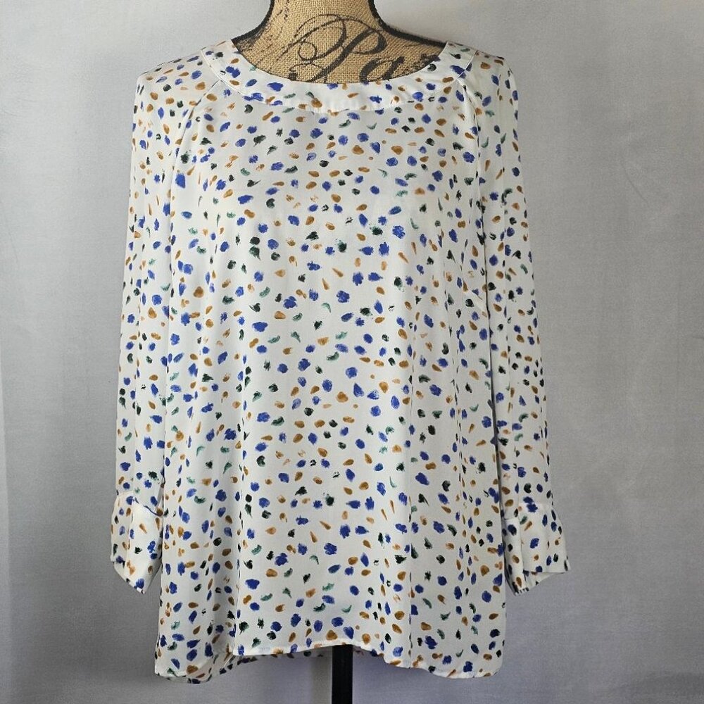 Sereir Long Sleeve Blouse w/Multi Colors Size 44" Chest